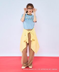 OP／FILA 【Ocean Pacific×ハローキティ】ワッペンリンガーチビTシャツ