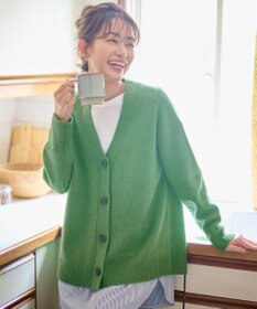 ANY 【洗濯機可】ラムウールVネック カーディガン