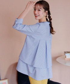 Tiaclasse L 【洗える】バックタックフレアチュニック