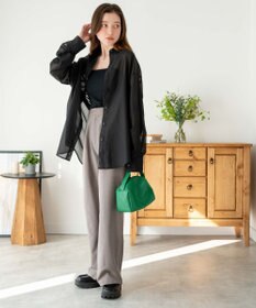 WEGO ボリュームスリーブシアーシャツ