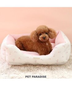 PET PARADISE ペットパラダイス 小花柄カドラー《ピンク》 M  小型犬