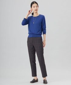 J.PRESS LADIES L 【洗える】トリムツイン ニット