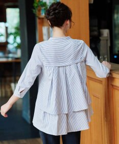 Tiaclasse L 【洗える】バックタックフレアチュニック