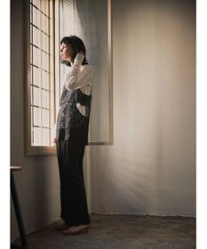 Green Parks AnriettMusee シャーリングスリーブＴシャツ＋レースキャミソールＳＥＴ