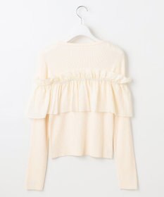 Feroux 【洗える】3way フリルニットトップス