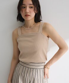 Green Parks スクエアラメタンクトップ