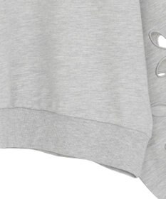 Green Parks フラワーくり抜き刺繍スウェットプルオーバー