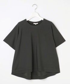 自由区 S 【接触冷感・UVカット・洗える】クレープストレッチAライン ニット