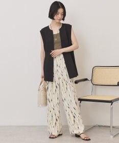 AMERICAN HOLIC 【イージーケア】リネンライクペプラムベスト