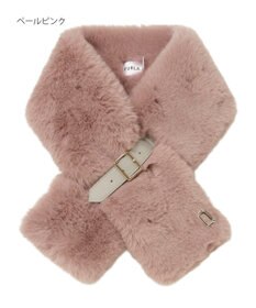 MOONBAT FURLA（フルラ）ベルト差し込みファーティペット アーチロゴ フェイクファー