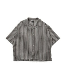 WEGO ストライプメッシュBIGシャツ（S）