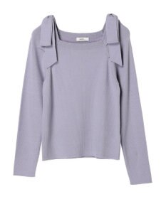 earth music&ecology 肩リボンニットプルオーバー