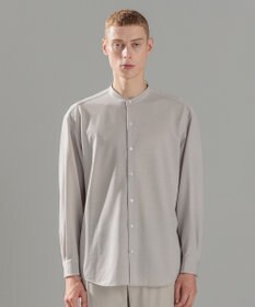 JOSEPH HOMME ウールツイストジャージー　バンドカラーシャツ