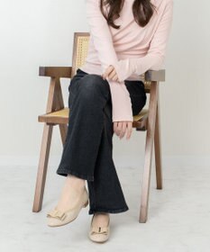 Bridget Birkin 【Bridget Birkin】バックルグログランリボンレインパンプス