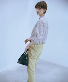 J.PRESS LADIES L 【洗える・接触冷感・UVケア・吸水速乾・防透け】麻シェルドライ テーパード パンツ