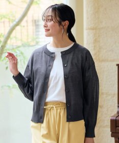 ANY L 【洗濯機可/アンチピリング/接触冷感】シアークルーネックカーディガン