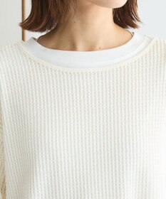 Green Parks メッシュ長袖ゆるカットプルオーバー