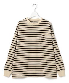 J.PRESS YORK STREET 【WOMEN】ポケットボーダーロングスリーブ Tシャツ