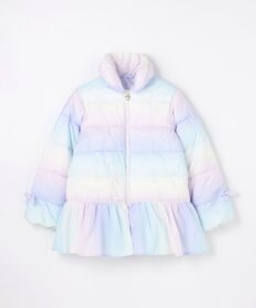 ANY KIDS 【フード取り外し/洗濯機可能】中綿フリル リボンコート