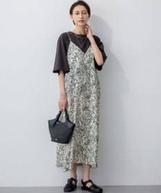 23区 【洗える】アンティークフラワープリント キャミソールワンピース