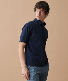 JOSEPH ABBOUD 【オーガニックコットン使用・JAPANファブリック】ミニ千鳥サッカー ポロシャツ