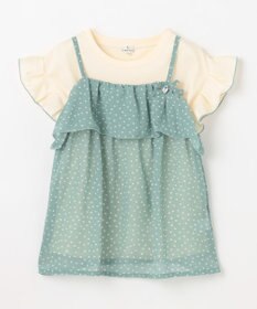 組曲 KIDS 【110-140㎝】ドットキャミ＋TシャツSET