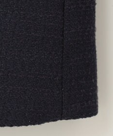 ANY ライトツイード　Ｖネックノーカラージャケット