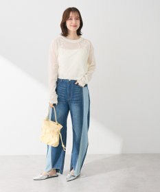 Green Parks 切り替えカーウ゛ィーデニムパンツ