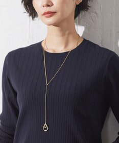 J.PRESS LADIES 【3way】ダブルリングラリエット ネックレス