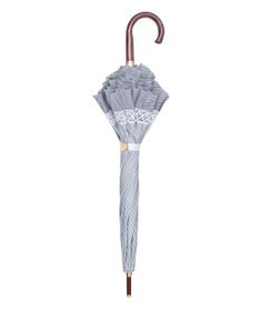 MOONBAT POLO RALPH LAUREN 晴雨兼用日傘 長傘 ストライプフリル／遮光 遮熱 UV