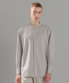 JOSEPH HOMME ウールツイストジャージー　バンドカラーシャツ