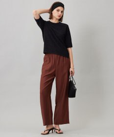 ICB L 【洗える】シャイニーラメジャガード カットソー