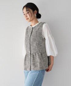 YECCA VECCA ブレードトリミングブラウス