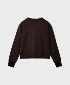 GRACE CONTINENTAL バイカラーロゴニットカーディガン