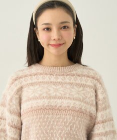 earth music&ecology フェザーヤーンノルディックプルオーバー