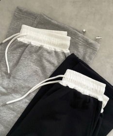 Green Parks ウエスト配色切替スウェットパンツ