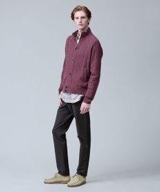 J.PRESS MEN ウール×カシミヤの上質素材【Cash Lamb's Wool】ハイネックケーブル カーディガン_25年モデル