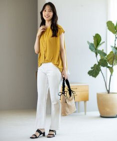 ANY SIS 【接触冷感・UVカット・洗える】ハイストレッチスムース2WAY ブラウス