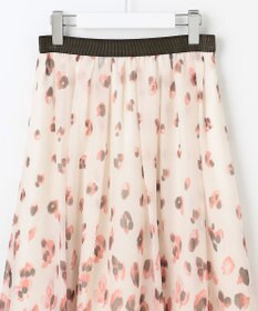 自由区 L 【洗える】グラデーションペタルプリント スカート