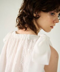 GRACE CONTINENTAL チュールフリルフレアトップ