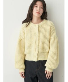 earth music&ecology ヘアリーショートニットカーディガン