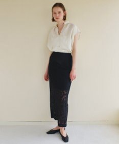 BEIGE， FLUORITE / 異素材コンビ レーススカート