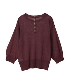 Green Parks ・ＥＬＥＮＣＡＲＥ　ＤＵＥバックパールシアー５分ニット