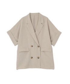 AMERICAN HOLIC 【先行予約】【イージーケア】リネンライク半袖ジャケット