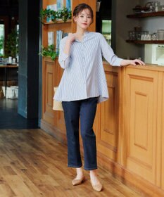 Tiaclasse L 【洗える】バックタックフレアチュニック