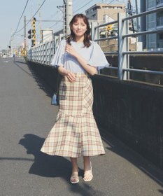 Feroux 【UVケア】ジョーゼットフレアスリーブ Tシャツ