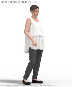 23区 L 【Lサイズ限定/好評につき新色追加】ナチュラルコットンベア タンクトップ