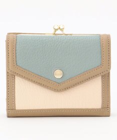 UNBILLION ペルケ perche トリミング配色外ガマ二つ折り財布