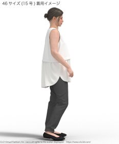 23区 L 【Lサイズ限定/好評につき新色追加】ナチュラルコットンベア タンクトップ