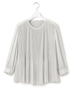 23区 【洗える】ライトバックサテンアムンゼン プリーツ ブラウス